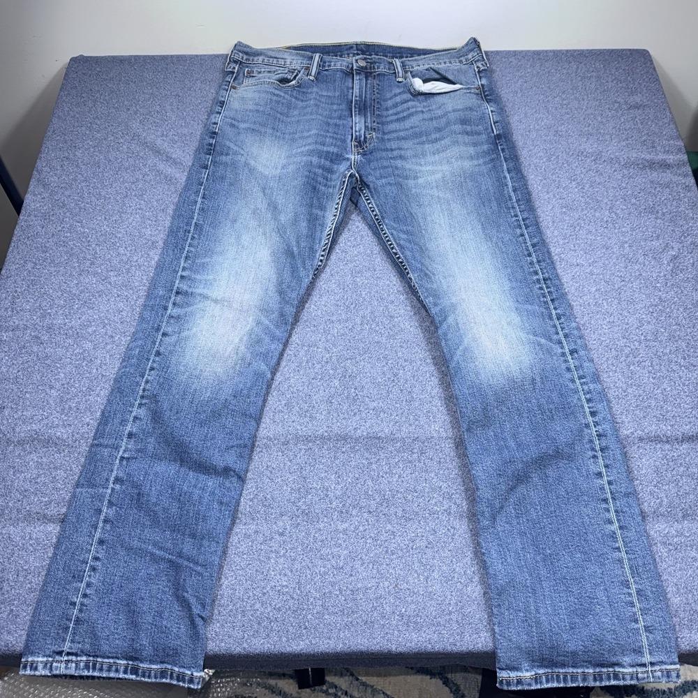 Levis 513 Jeans Mens 36x32 Blue Slim Straight Western Workwear Casual Rodeo